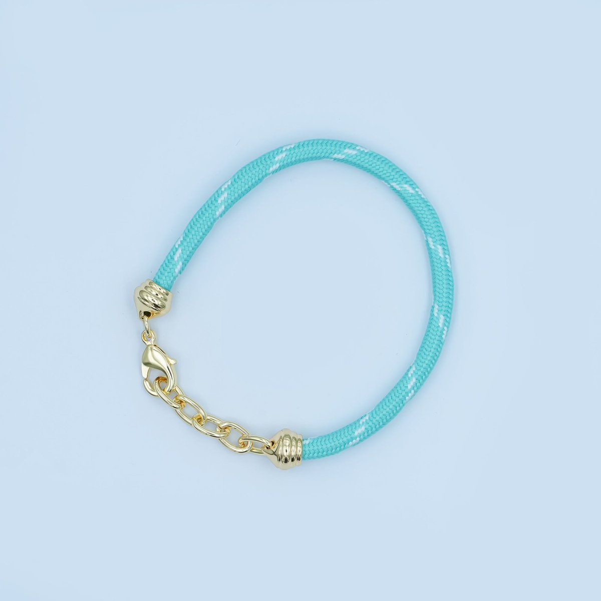 24K Gold Filled Red, Pink, Blue, Green, Beige, Teal Cord Chain Bracelet | WA - 3055 ~ WA - 3060 - DLUXCA