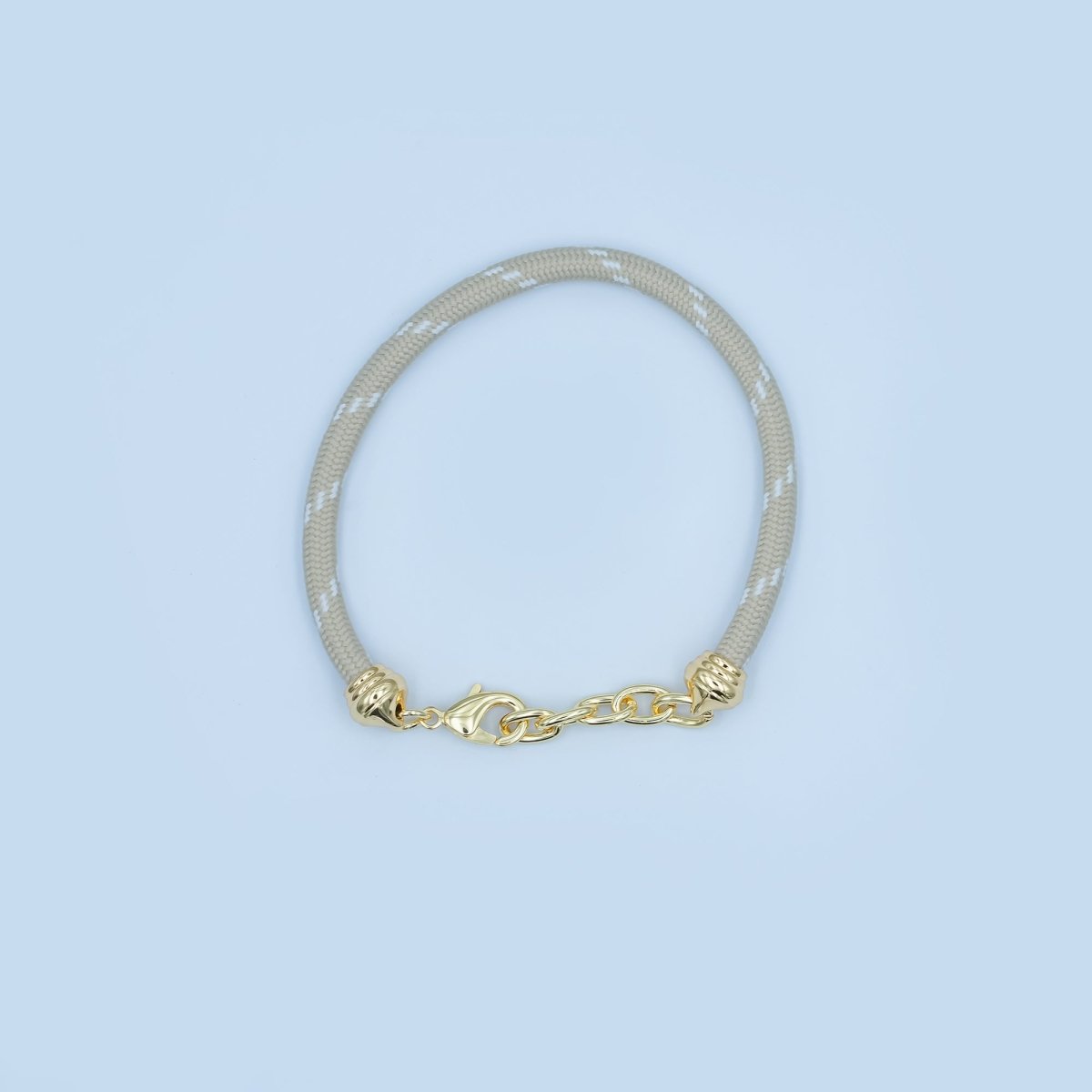 24K Gold Filled Red, Pink, Blue, Green, Beige, Teal Cord Chain Bracelet | WA - 3055 ~ WA - 3060 - DLUXCA