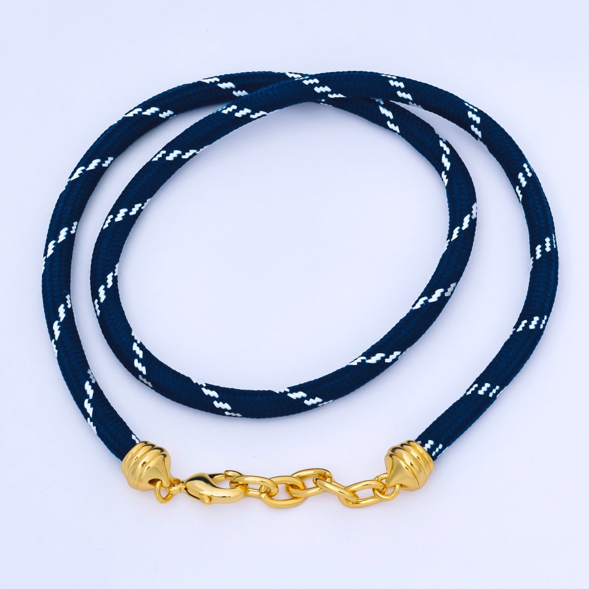 24K Gold Filled Red, Pink, Blue, Green, Beige, Teal Summer Cord Chain Necklace | WA - 3061 ~ WA - 3066 - DLUXCA