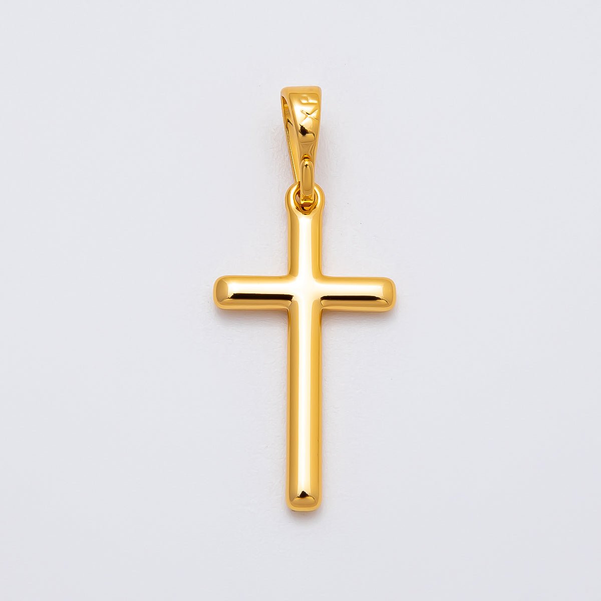 24K Gold Filled Religious Latin Cross Minimalist Christian Pendant | I095 - DLUXCA