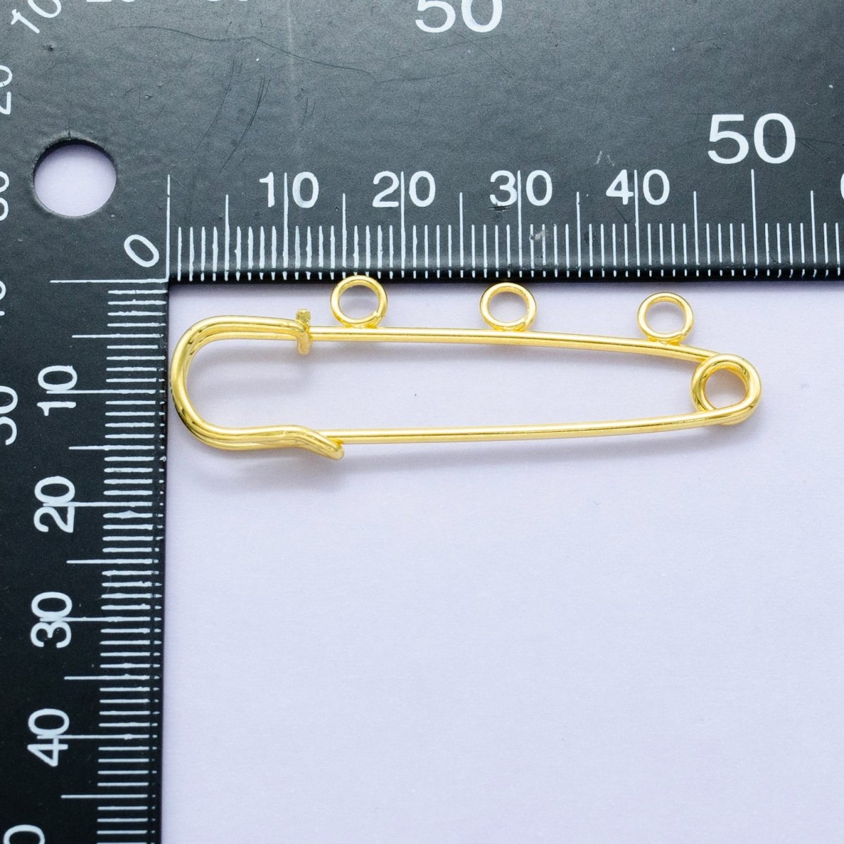 24K Gold Filled Safety Pin Shoe Bag Charm Keychain Finding | Z1074 Z1075 - DLUXCA