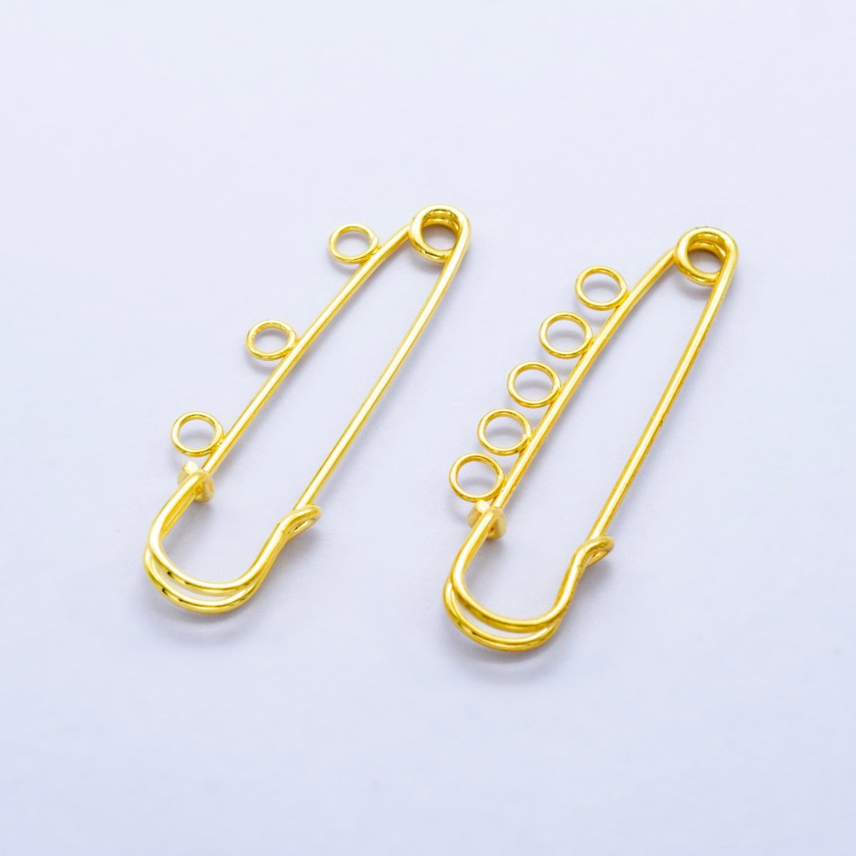 24K Gold Filled Safety Pin Shoe Bag Charm Keychain Finding | Z1074 Z1075 - DLUXCA