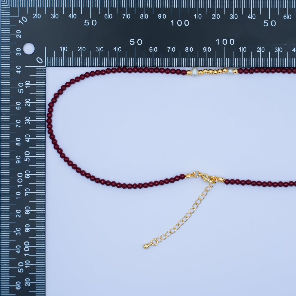 24K Gold Filled Shell Pearl Carnelian Bead Gemstone Gemstone 17 Inch Necklace | WA - 2865 - DLUXCA