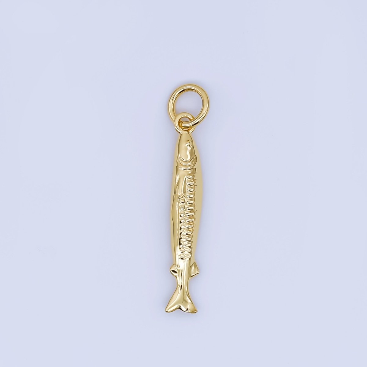 24K Gold Filled Small sardine charm Under The Sea Ocean Fish Pendant | AJ466 AJ467 - DLUXCA