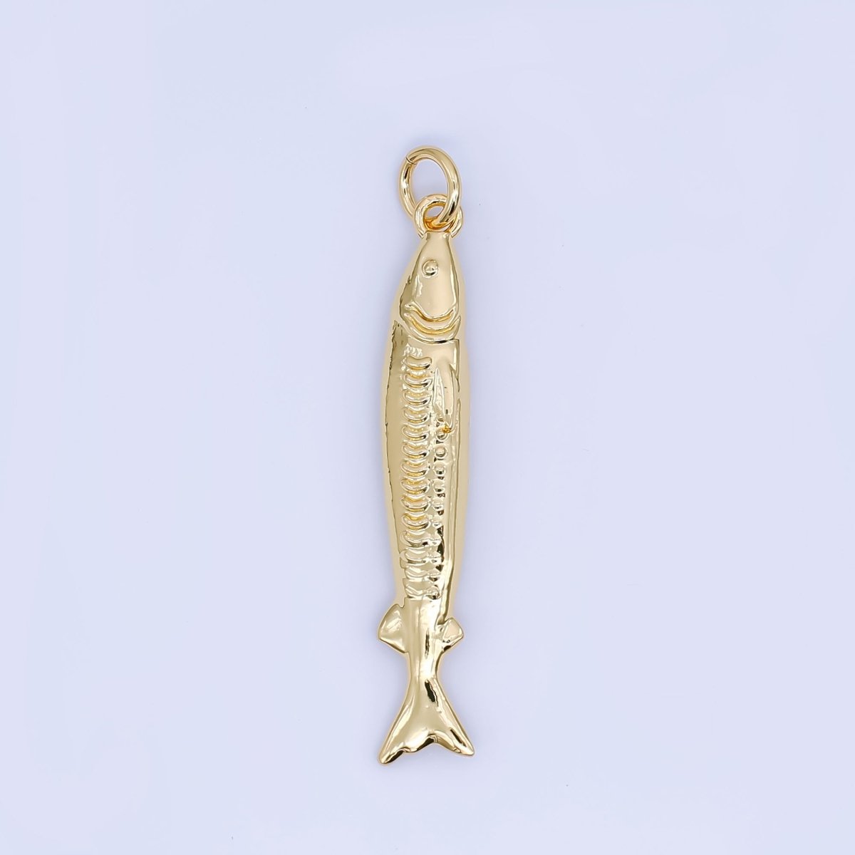 24K Gold Filled Small sardine charm Under The Sea Ocean Fish Pendant | AJ466 AJ467 - DLUXCA