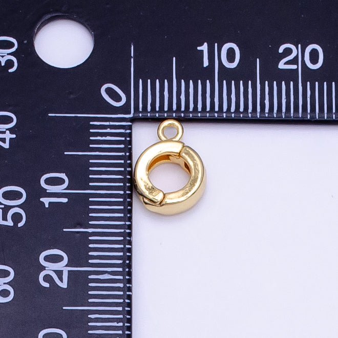 24K Gold Filled Snap Interchangeable Charm Holder Jewelry Making Supply in Gold & Silver | Z-916 Z-917 - DLUXCA