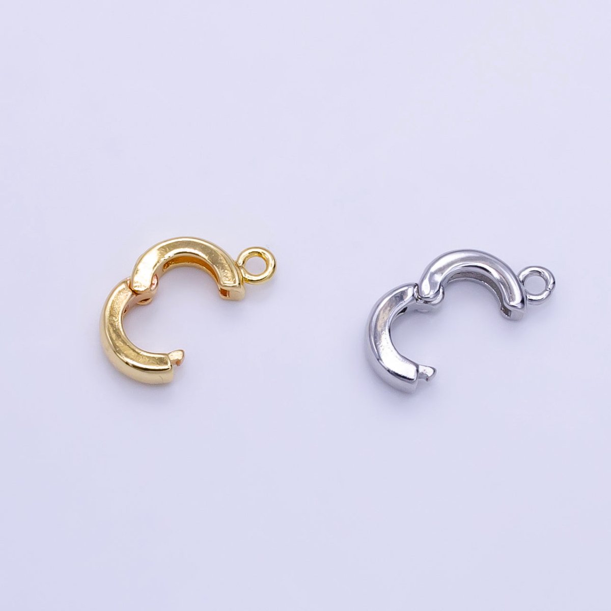 24K Gold Filled Snap Interchangeable Charm Holder Jewelry Making Supply in Gold & Silver | Z-916 Z-917 - DLUXCA