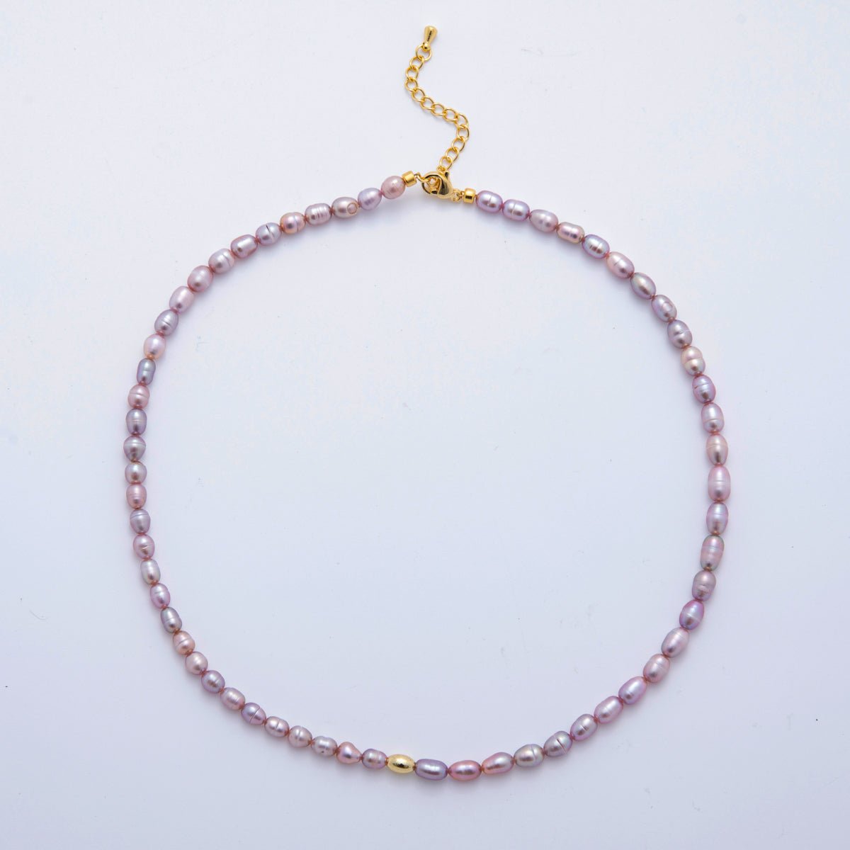 24K Gold Filled Sphere White, Pink, Purple Freshwater Pearl Handmade 16 Inch Necklace | WA - 3223 ~ WA - 3225 - DLUXCA