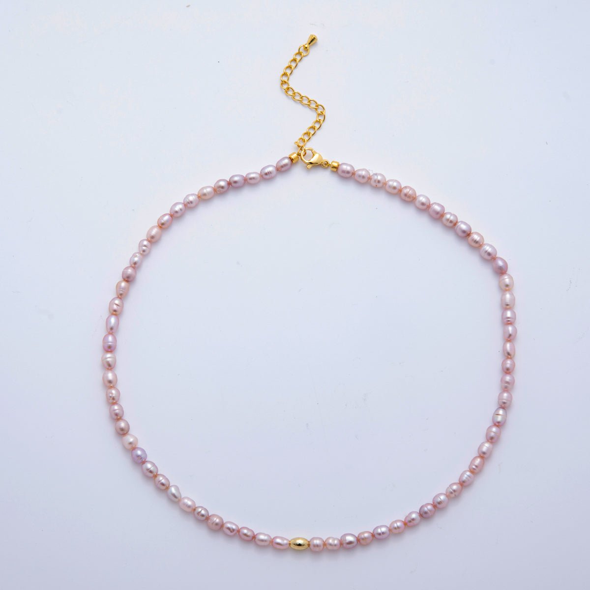 24K Gold Filled Sphere White, Pink, Purple Freshwater Pearl Handmade 16 Inch Necklace | WA - 3223 ~ WA - 3225 - DLUXCA