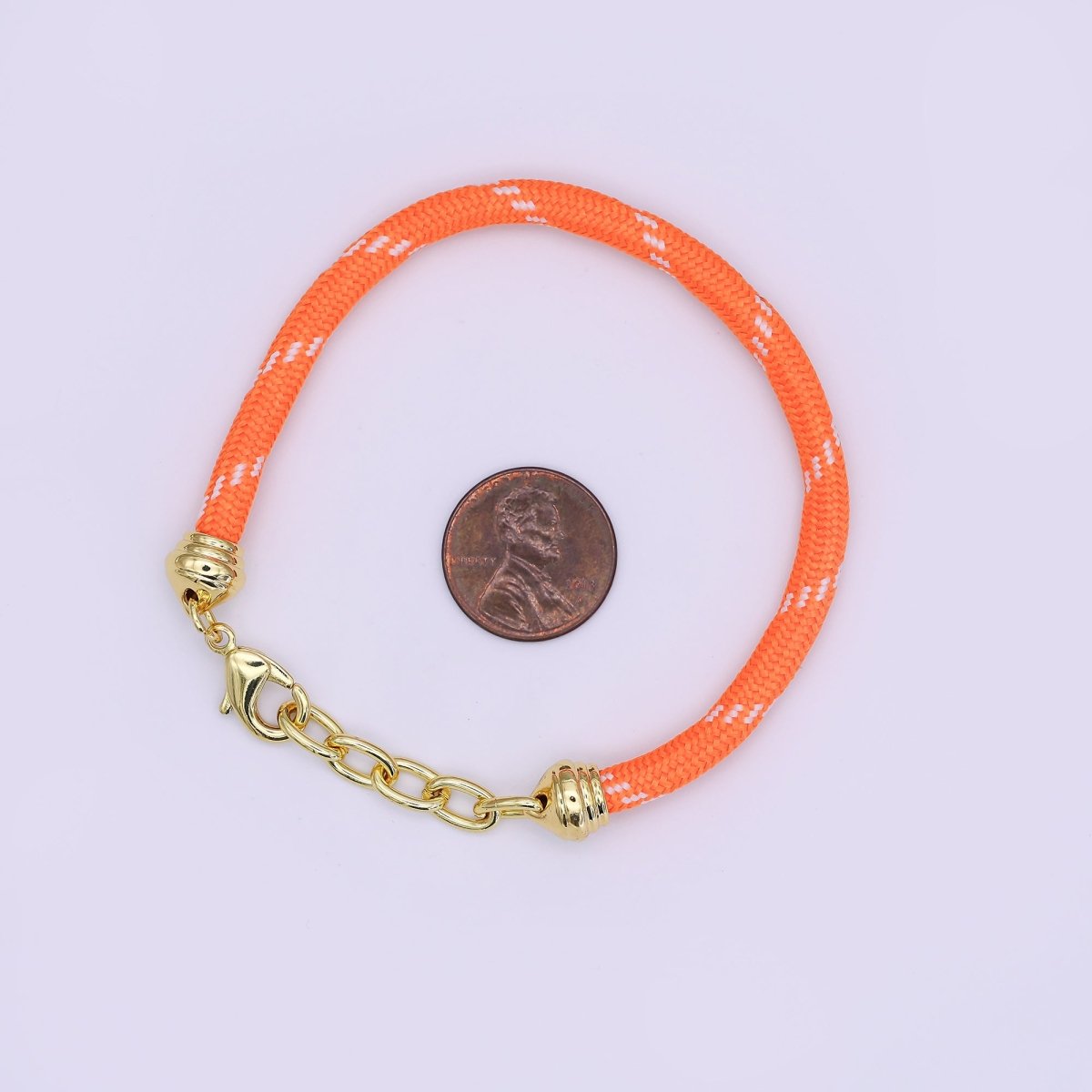 24K Gold Filled Summer Friendship Rope Chain Cord Bracelet in Black & Brown | WA - 3401 - WA - 3402 - DLUXCA