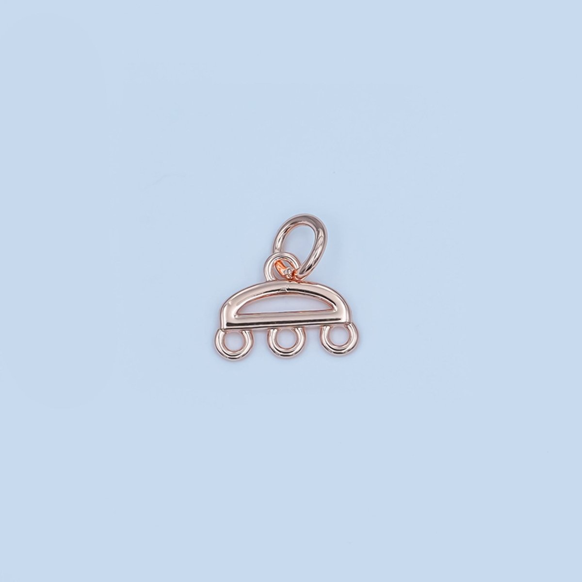 24K Gold Filled Triple Loop Drop Charm Finding in Gold, Silver, Rose Gold & Black | Z1145 Z1146 - DLUXCA