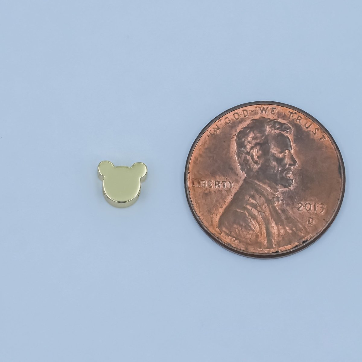 24K Gold Filled Wild Mini Bear Animals Bead Spacer | B - 079 - DLUXCA