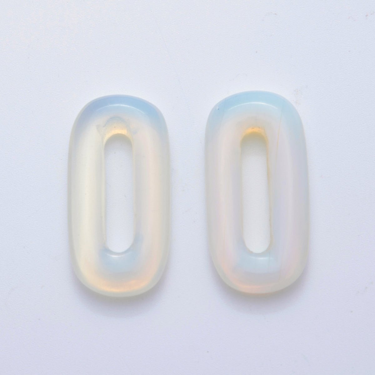 30mm Natural Gemstone Oval Oblong Link Finding | Z1204 - Z1210 - DLUXCA