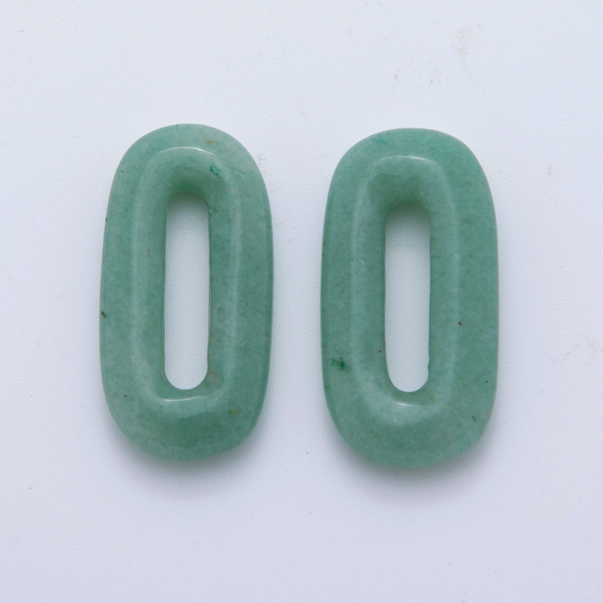 30mm Natural Gemstone Oval Oblong Link Finding | Z1204 - Z1210 - DLUXCA