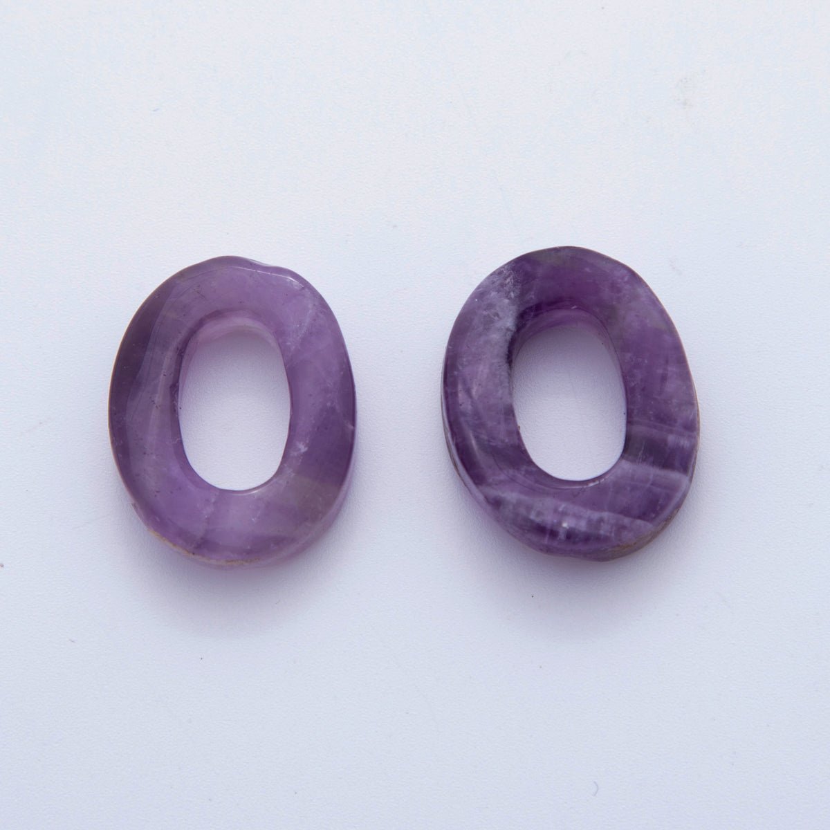 30mm Natural Gemstone Oval Oblong Link Finding | Z1211 - Z1219 - DLUXCA