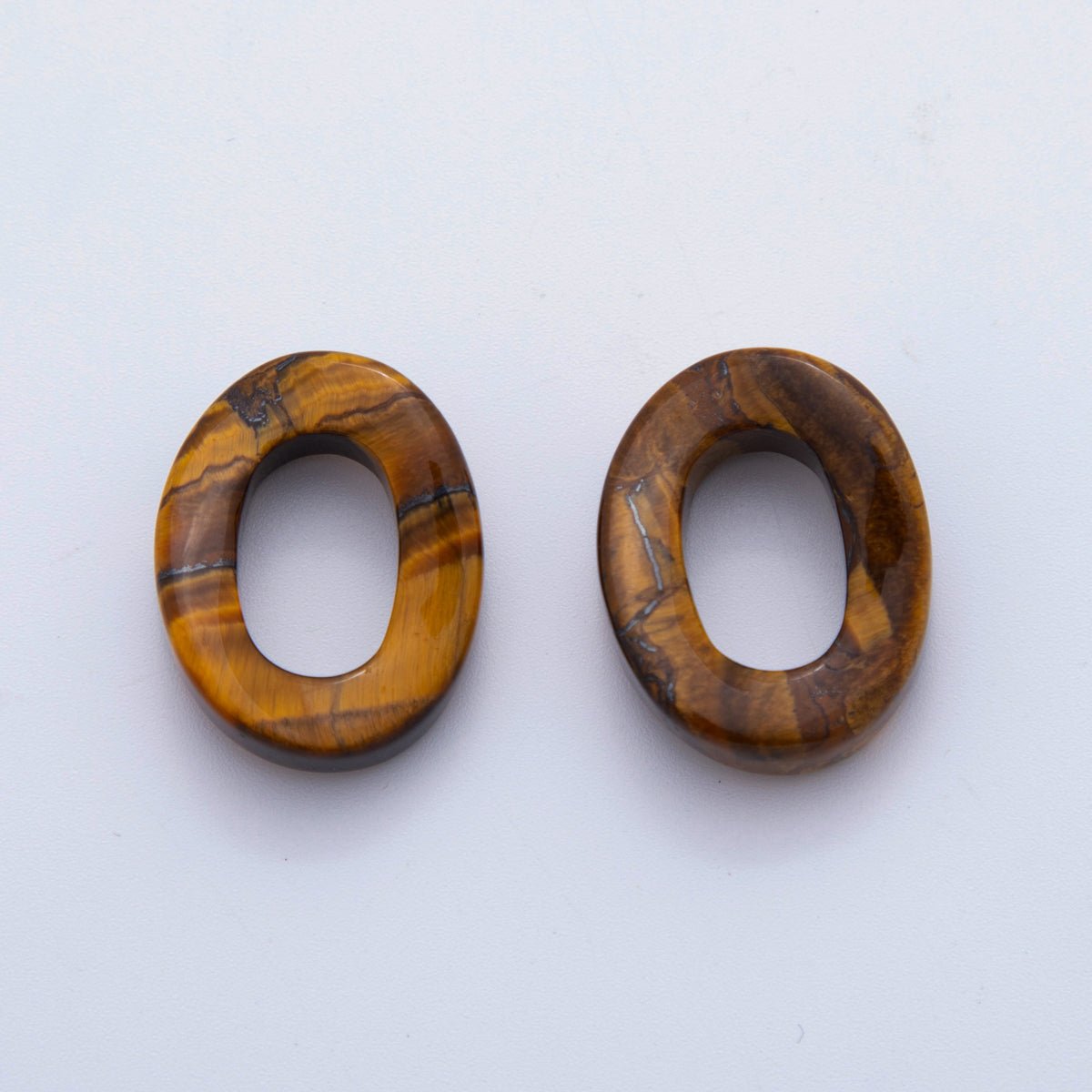 30mm Natural Gemstone Oval Oblong Link Finding | Z1211 - Z1219 - DLUXCA