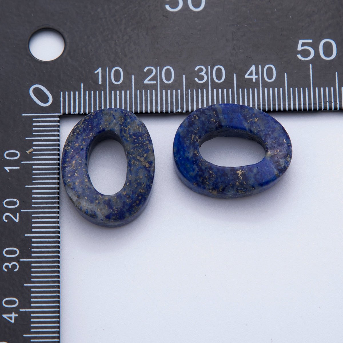 30mm Natural Gemstone Oval Oblong Link Finding | Z1211 - Z1219 - DLUXCA