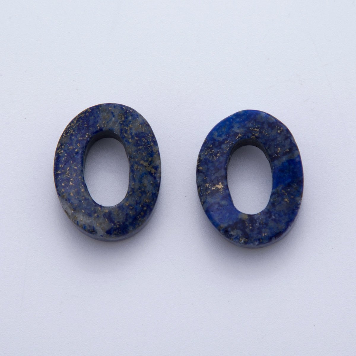 30mm Natural Gemstone Oval Oblong Link Finding | Z1211 - Z1219 - DLUXCA