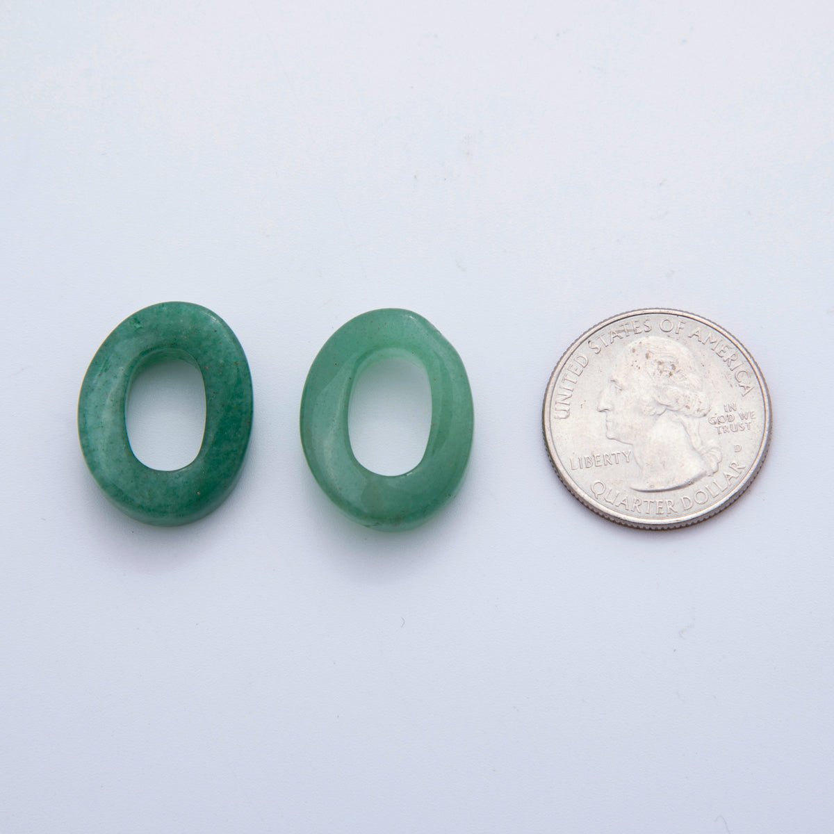 30mm Natural Gemstone Oval Oblong Link Finding | Z1211 - Z1219 - DLUXCA
