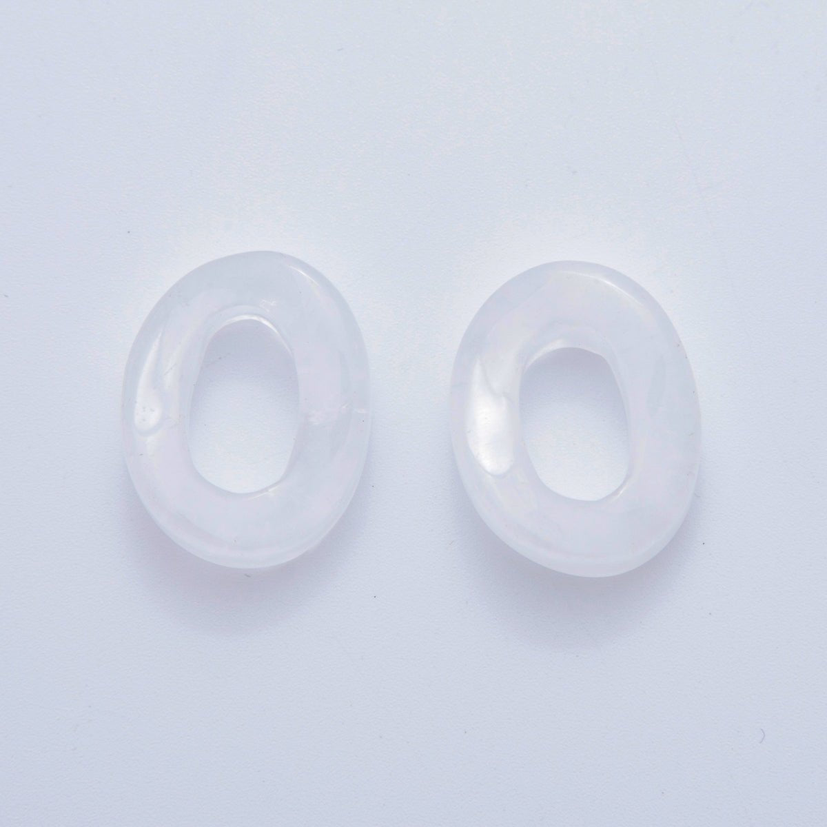 30mm Natural Gemstone Oval Oblong Link Finding | Z1211 - Z1219 - DLUXCA