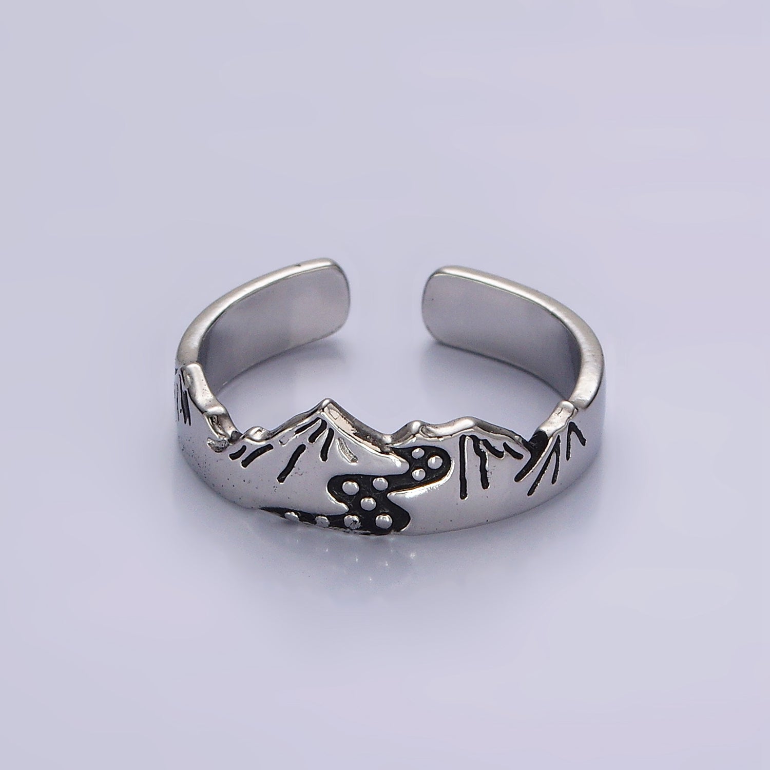 14K Gold Filled Valley River Starry Night Band Ring Set in Silver & Gold | O1068 O1069