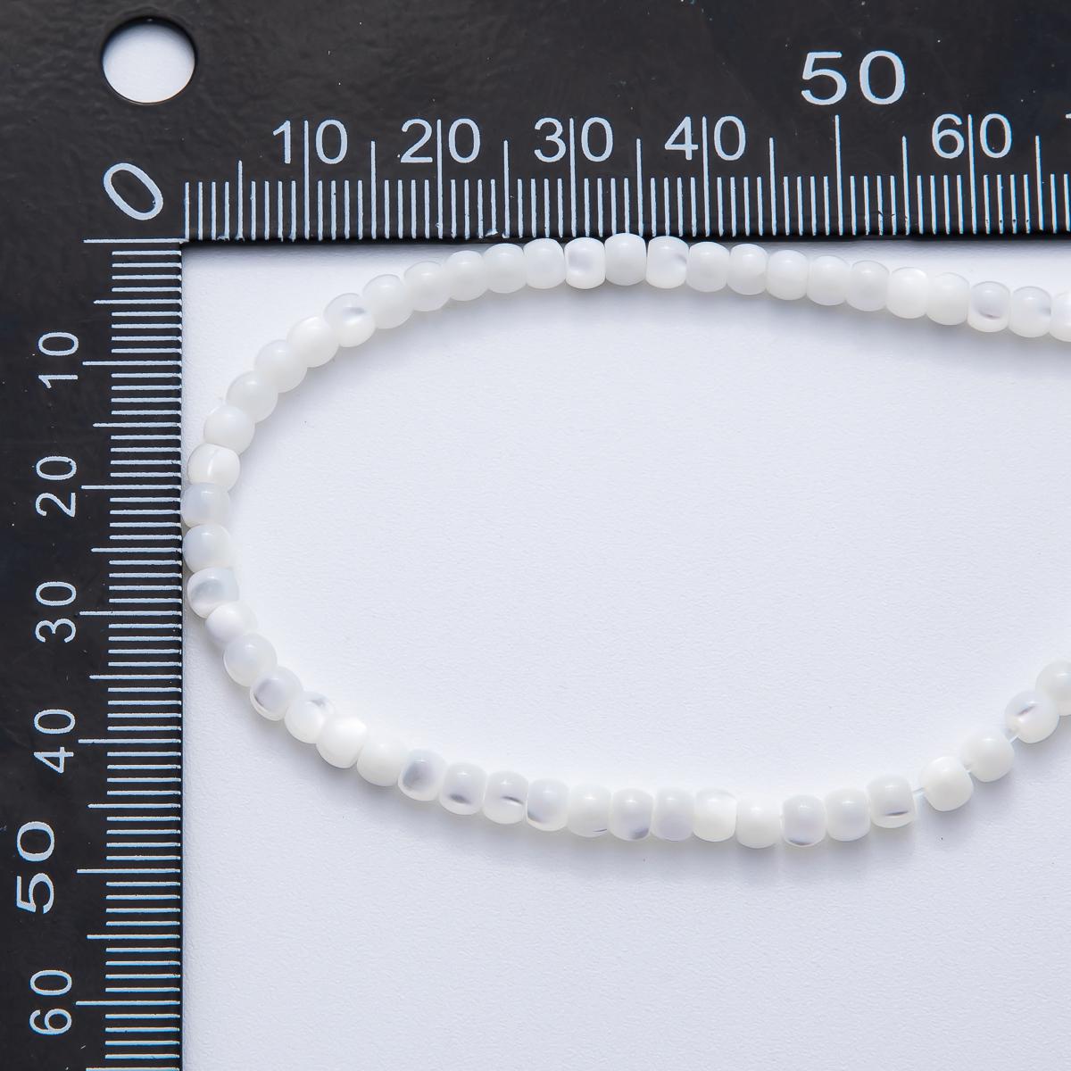 3mm Round Shell Pearl Bead Strand | WA - 03494 - DLUXCA