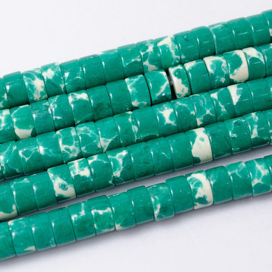 4.4mm Rhondelle Natural Gemstone Heishi Bead Strand Findings | WA - 2685 ~ WA - 2713 - DLUXCA