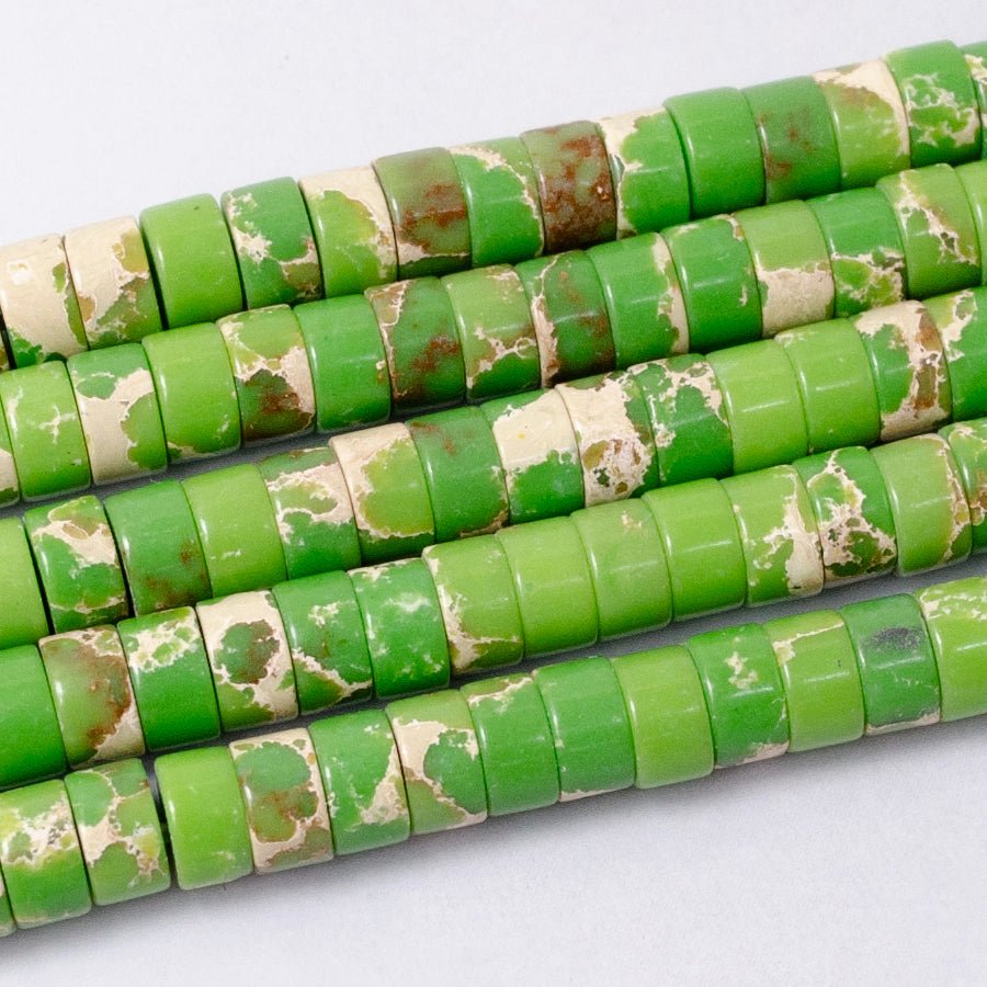 4.4mm Rhondelle Natural Gemstone Heishi Bead Strand Findings | WA - 2685 ~ WA - 2713 - DLUXCA