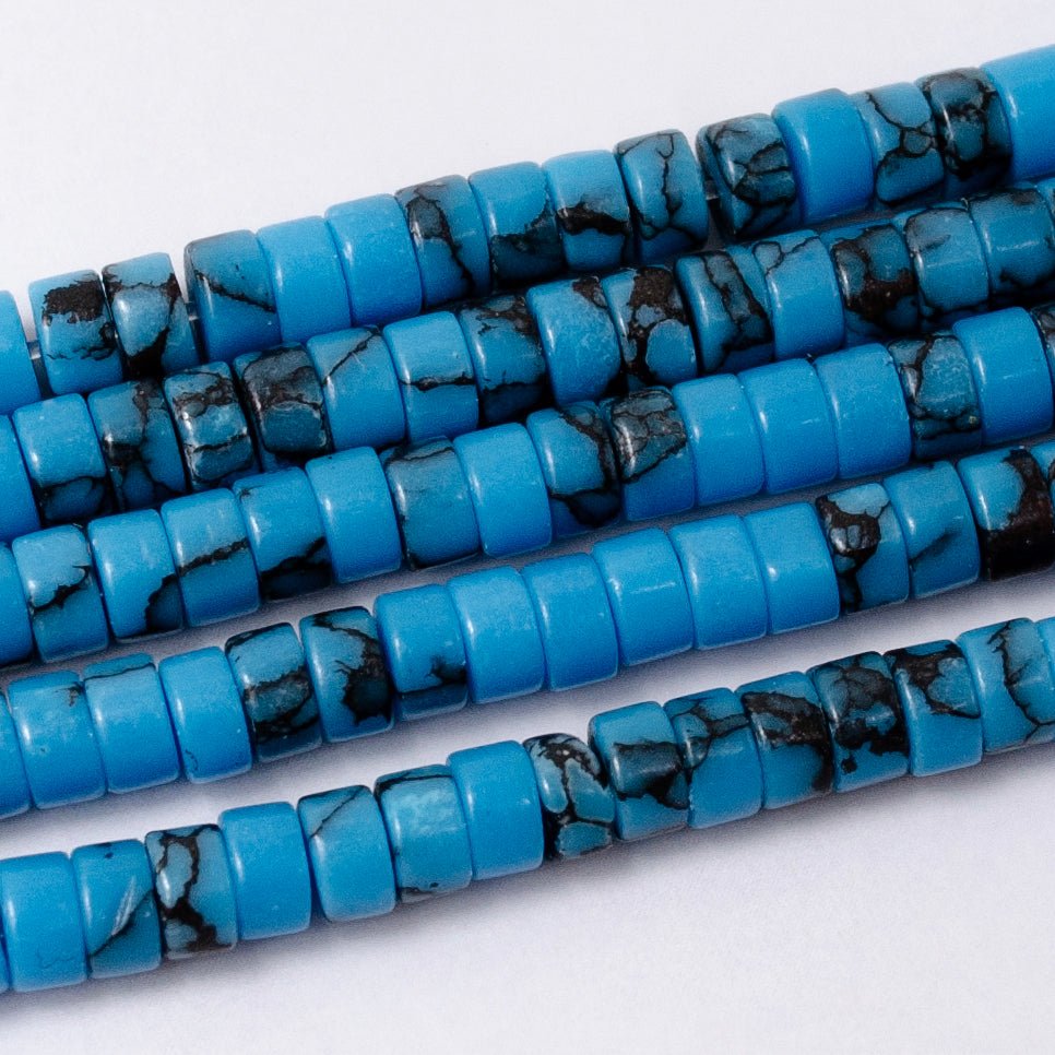 4.4mm Rhondelle Natural Gemstone Heishi Bead Strand Findings | WA - 2685 ~ WA - 2713 - DLUXCA