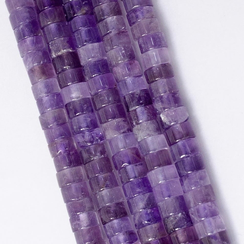 4.4mm Rhondelle Natural Gemstone Heishi Bead Strand Findings | WA - 2685 ~ WA - 2713 - DLUXCA
