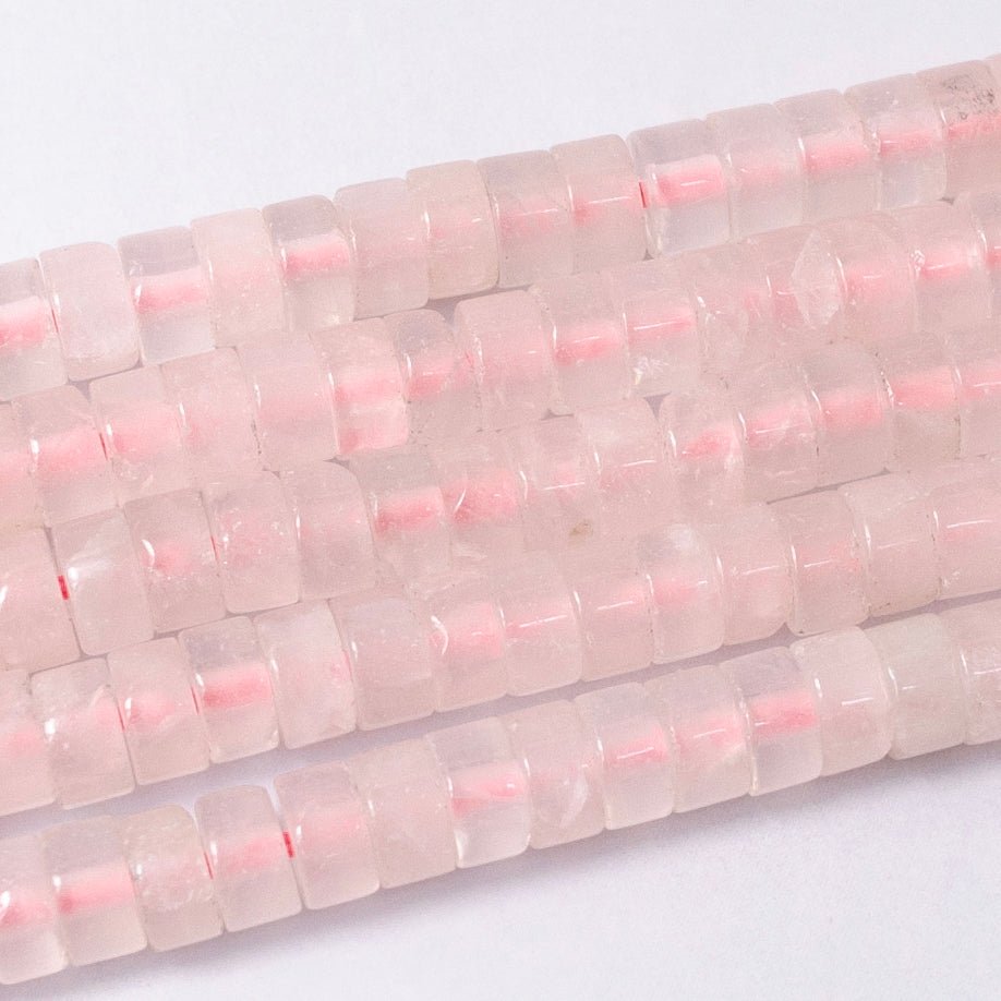 4.4mm Rhondelle Natural Gemstone Heishi Bead Strand Findings | WA - 2685 ~ WA - 2713 - DLUXCA