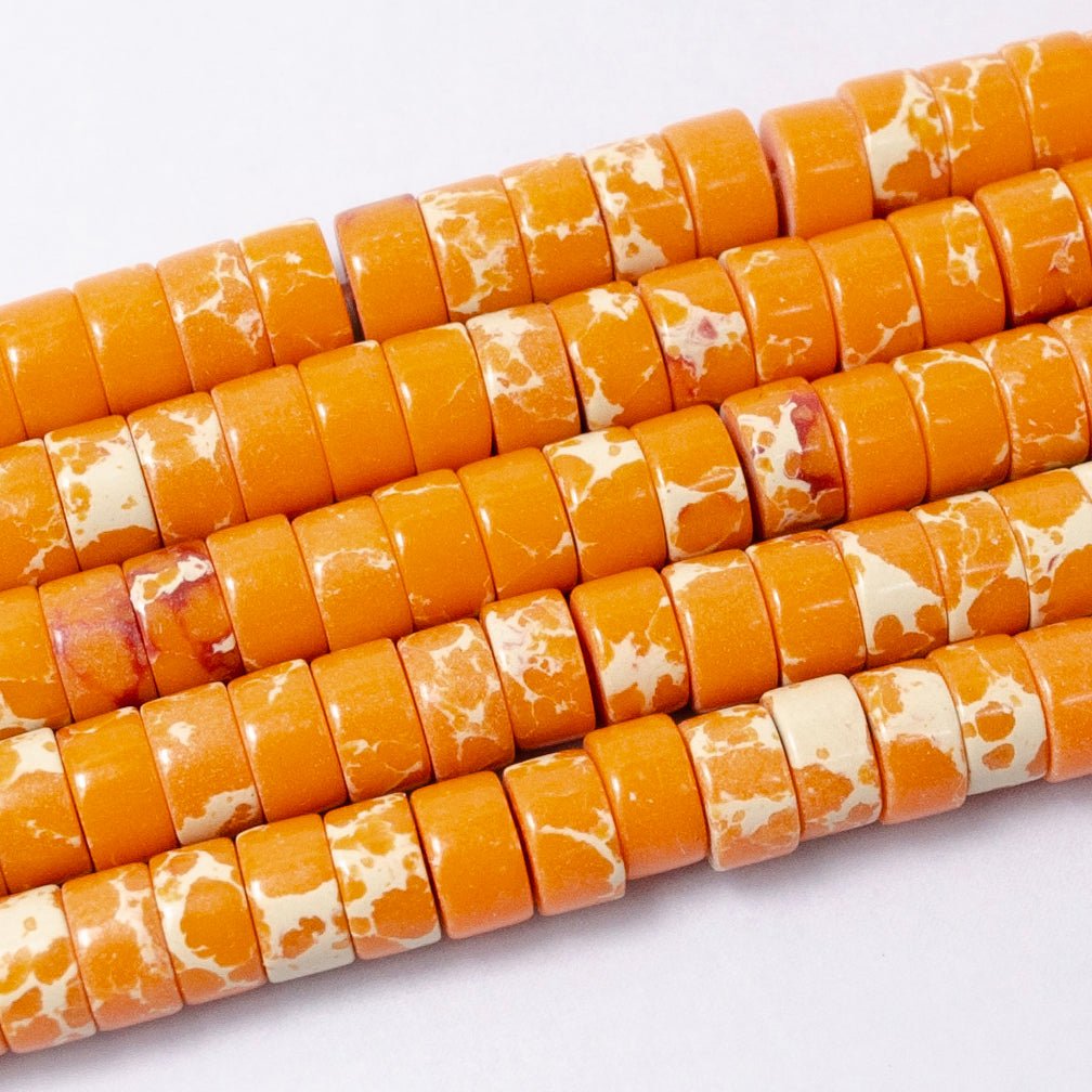 4.4mm Rhondelle Natural Gemstone Heishi Bead Strand Findings | WA - 2685 ~ WA - 2713 - DLUXCA