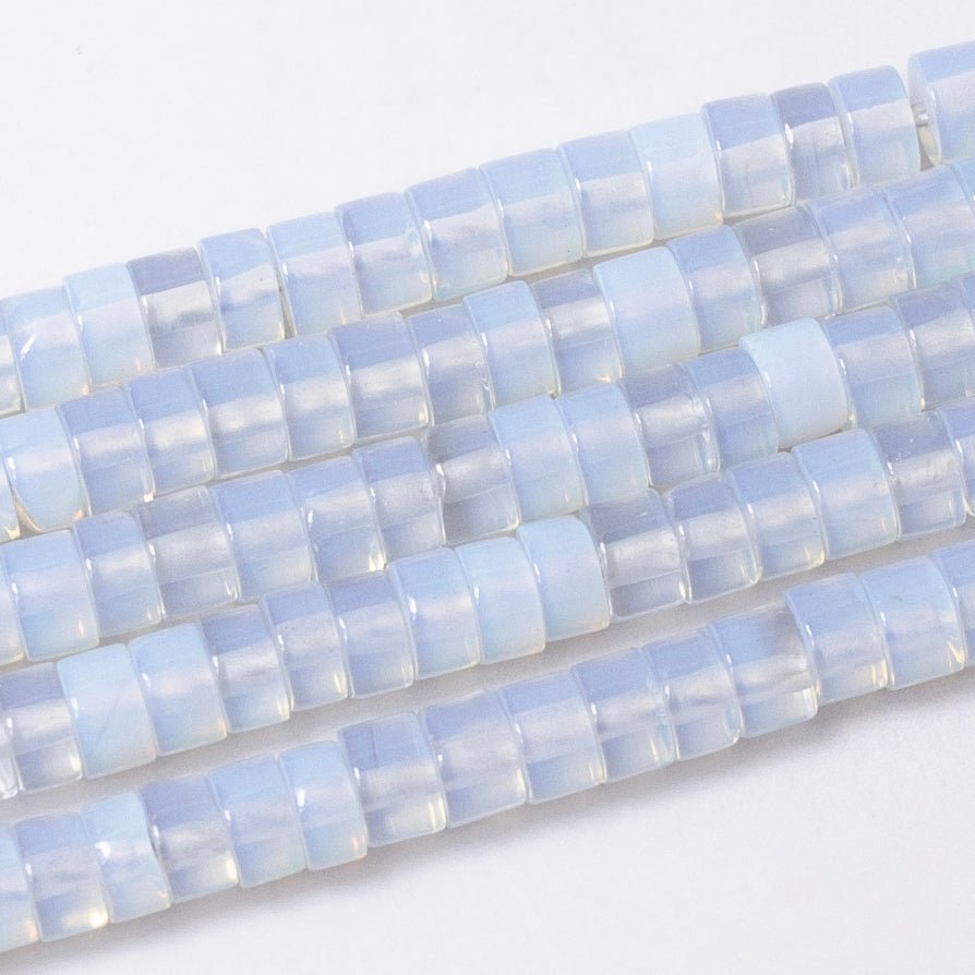 4.4mm Rhondelle Natural Gemstone Heishi Bead Strand Findings | WA - 2685 ~ WA - 2713 - DLUXCA