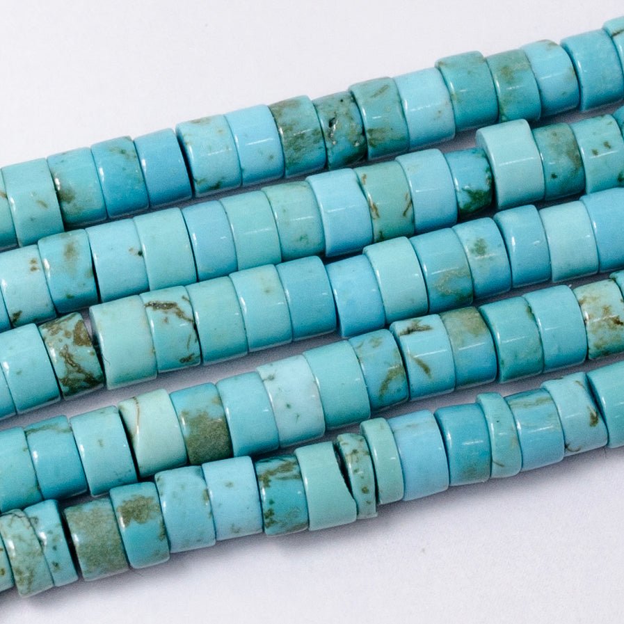 4.4mm Rhondelle Natural Gemstone Heishi Bead Strand Findings | WA - 2685 ~ WA - 2713 - DLUXCA