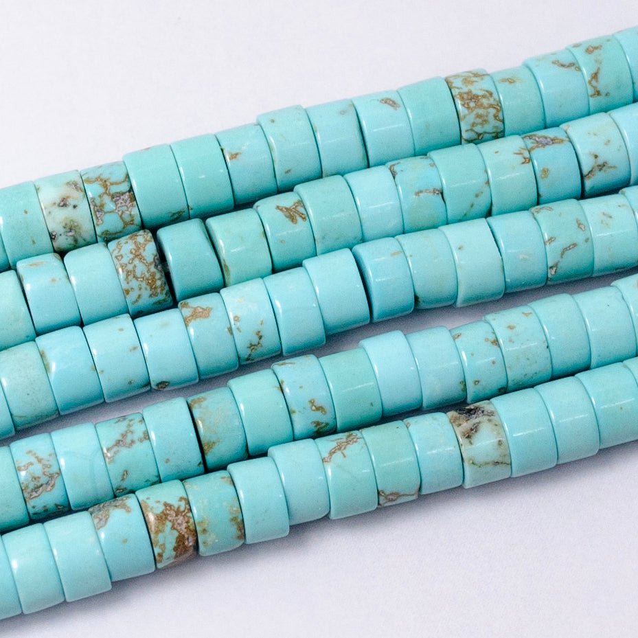 4.4mm Rhondelle Natural Gemstone Heishi Bead Strand Findings | WA - 2685 ~ WA - 2713 - DLUXCA