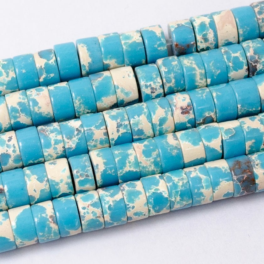 4.4mm Rhondelle Natural Gemstone Heishi Bead Strand Findings | WA - 2685 ~ WA - 2713 - DLUXCA