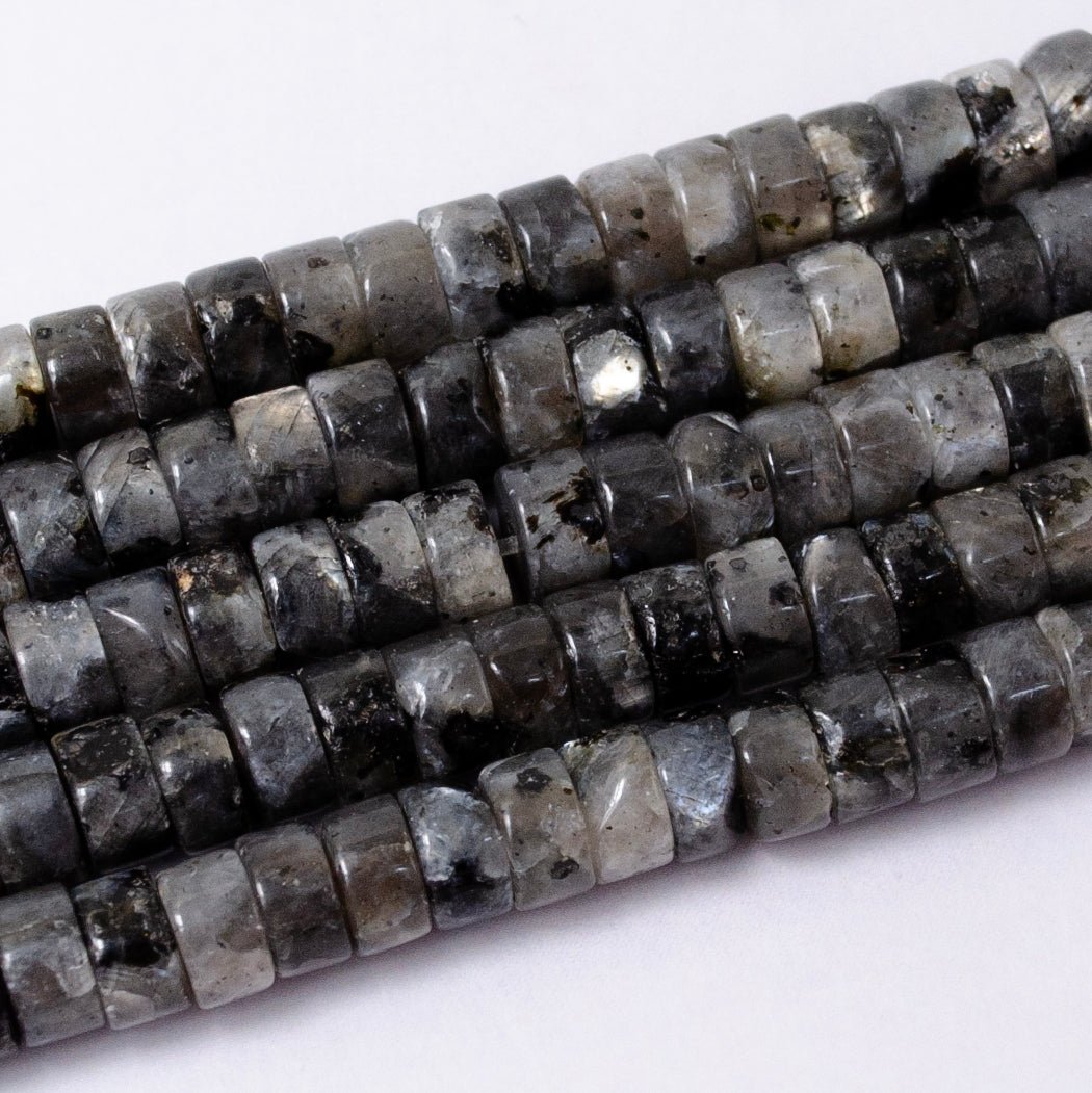 4.4mm Rhondelle Natural Gemstone Heishi Bead Strand Findings | WA - 2685 ~ WA - 2713 - DLUXCA