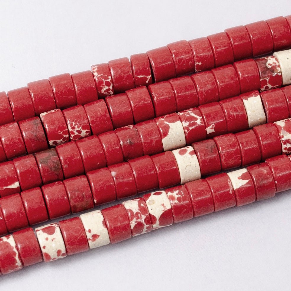 4.4mm Rhondelle Natural Gemstone Heishi Bead Strand Findings | WA - 2685 ~ WA - 2713 - DLUXCA