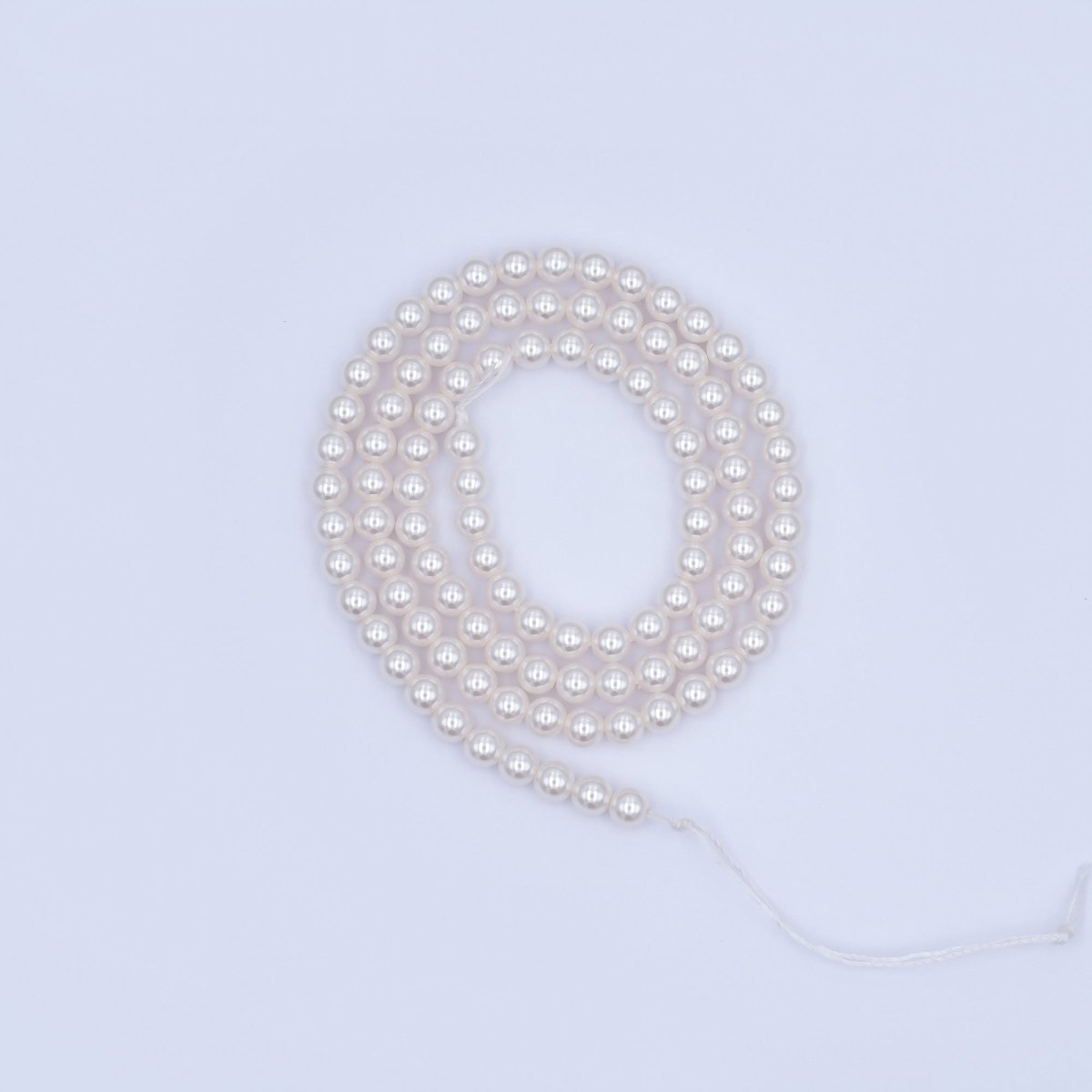 4mm Round White, Purple, Pink Shell Pearl Strand | WA - 2987 ~ WA - 3011 - DLUXCA