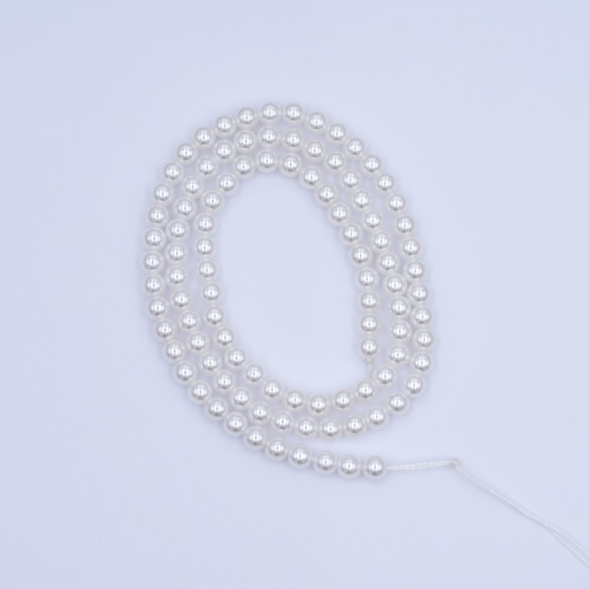 4mm Round White, Purple, Pink Shell Pearl Strand | WA - 2987 ~ WA - 3011 - DLUXCA