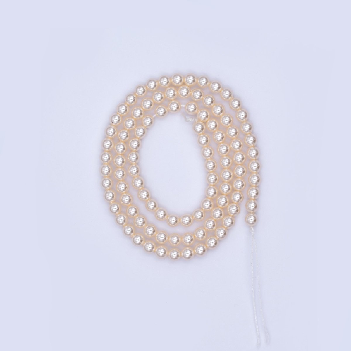 4mm Round White, Purple, Pink Shell Pearl Strand | WA - 2987 ~ WA - 3011 - DLUXCA