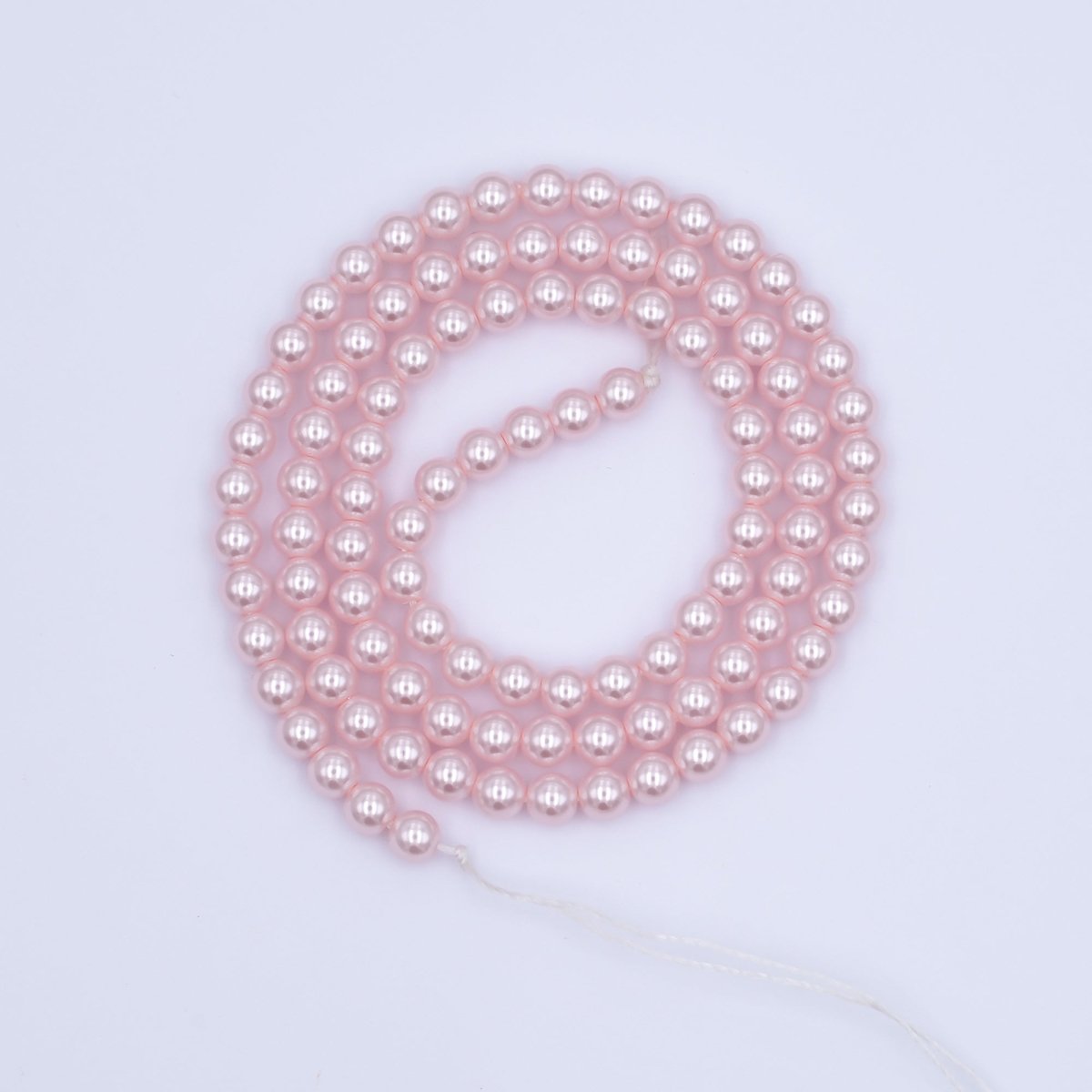 4mm Round White, Purple, Pink Shell Pearl Strand | WA - 2987 ~ WA - 3011 - DLUXCA