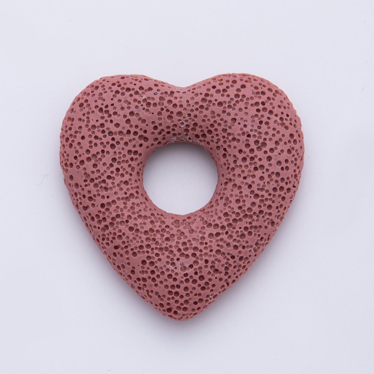 53mm Black, Blue, Green Textured Lava Stone Heart Lovely Finding | Z1470 ~ Z1473 - DLUXCA