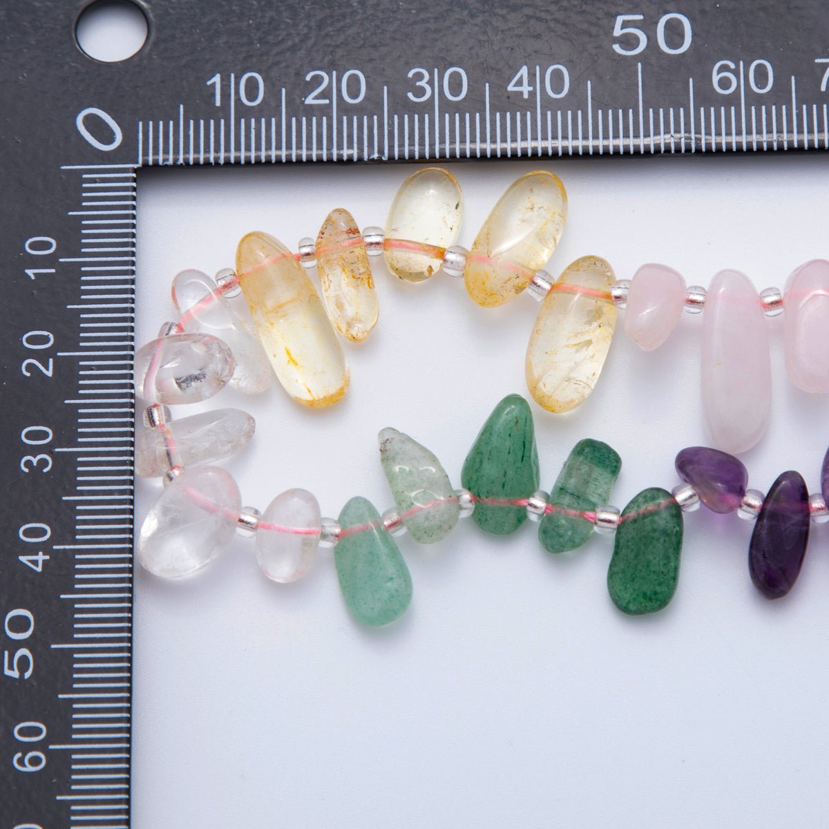 5.5mm Geometric Pebble Natural Gemstone Bead Strand Finding | WA - 1971 - DLUXCA