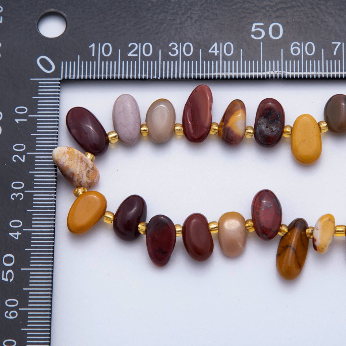 5.5mm Geometric Pebble Natural Gemstone Bead Strand Finding | WA - 1971 - DLUXCA