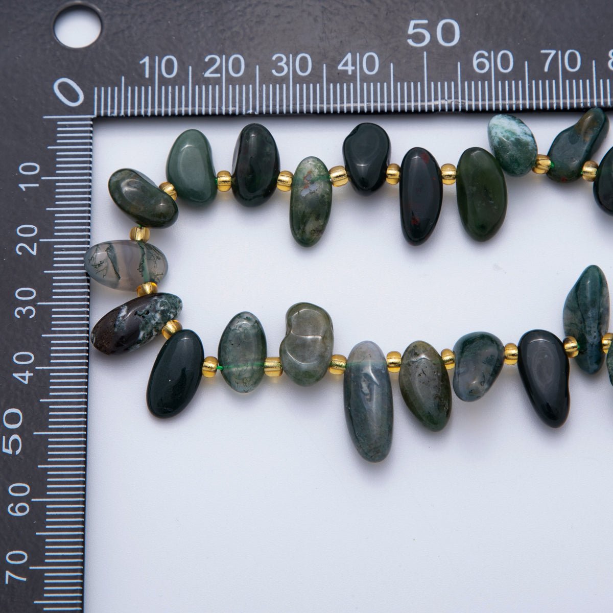 5.5mm Geometric Pebble Natural Gemstone Bead Strand Finding | WA - 1971 - DLUXCA