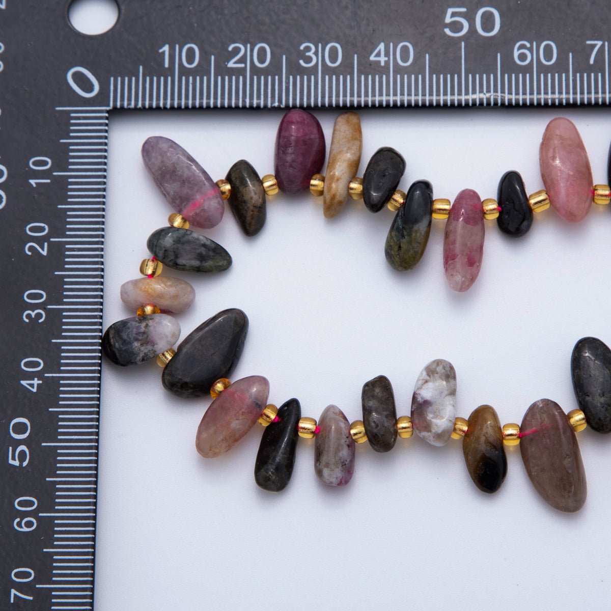 5.5mm Geometric Pebble Natural Gemstone Bead Strand Finding | WA - 1971 - DLUXCA