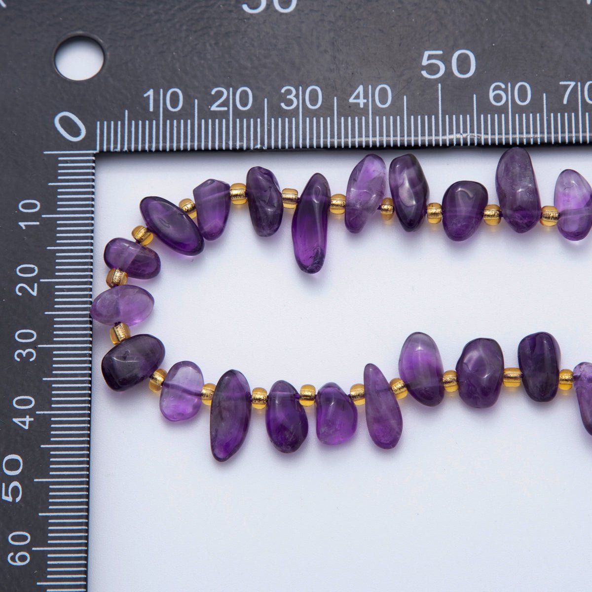5.5mm Geometric Pebble Natural Gemstone Bead Strand Finding | WA - 1971 - DLUXCA