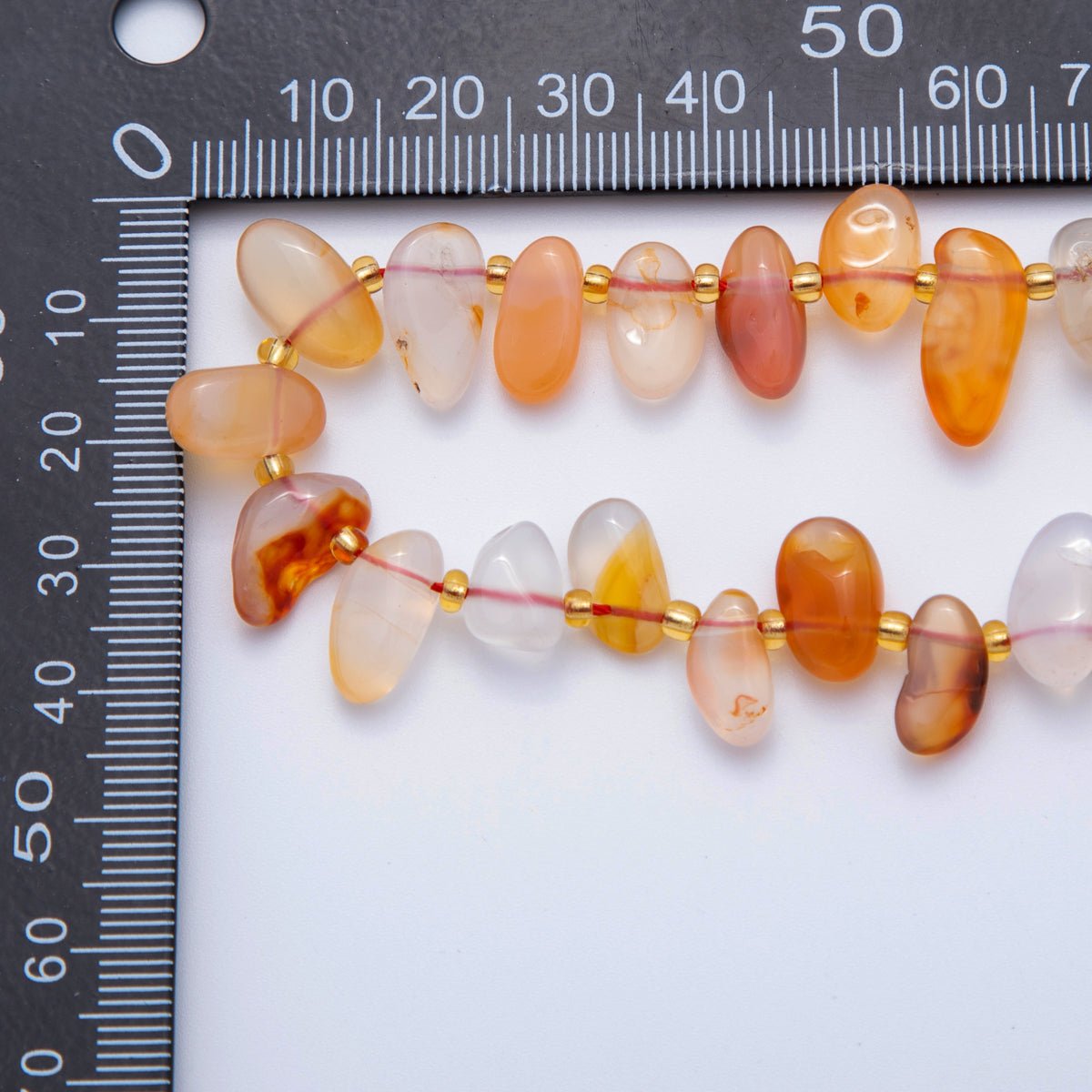 5.5mm Geometric Pebble Natural Gemstone Bead Strand Finding | WA - 1971 - DLUXCA