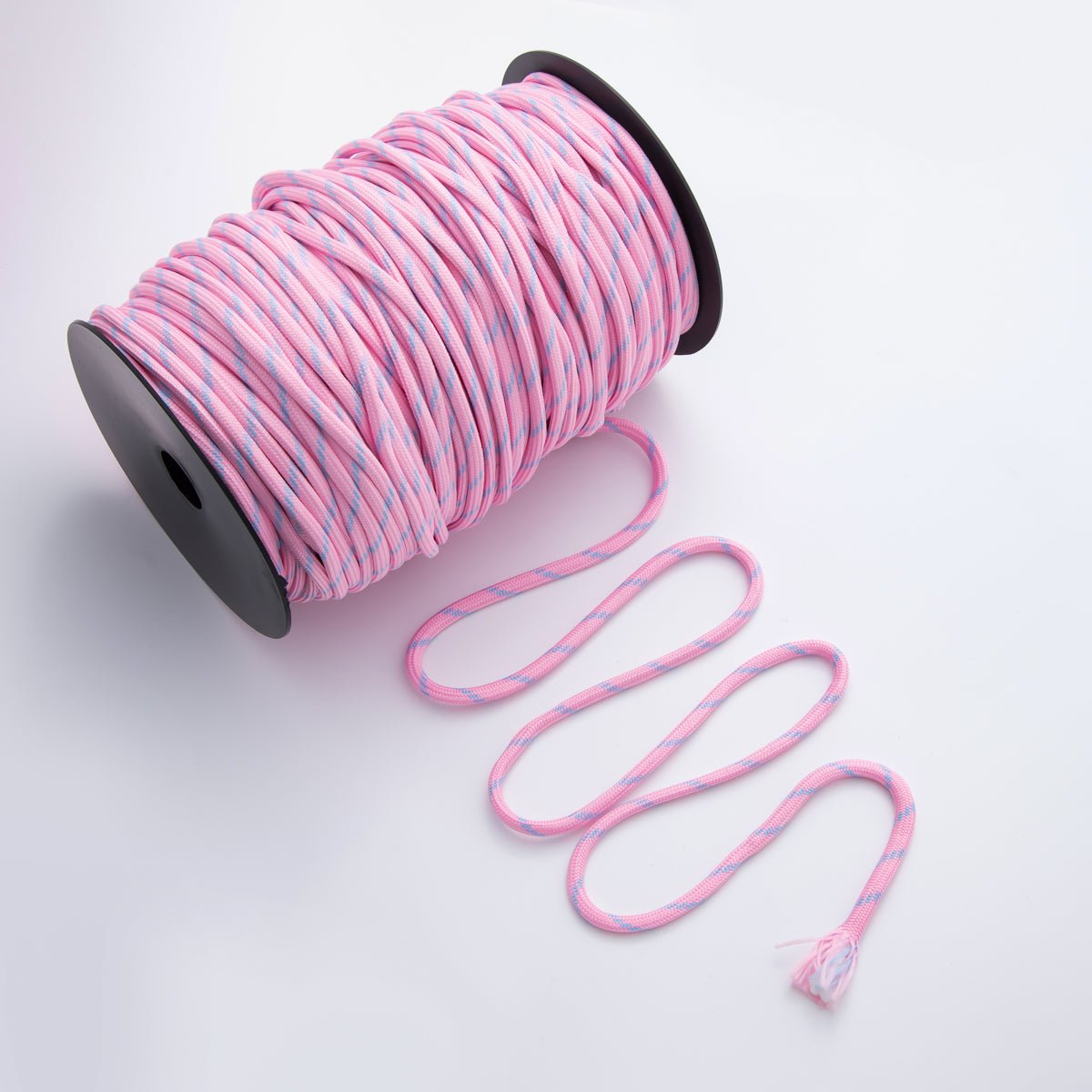 5mm Bay Pink Baby Blue Cord by Yard Unfinished Paracord for Necklace Bracelet Finding | Roll - 1725 - DLUXCA